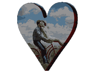 Gif animé coeur vélo